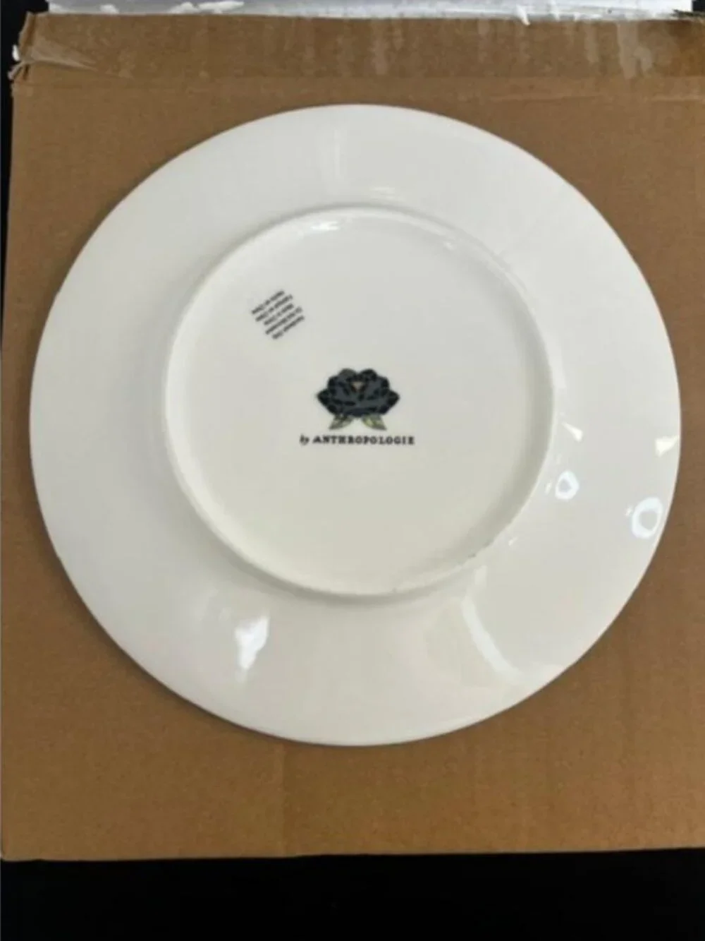 Anthropologie Bistro Tile Stoneware Dessert Plate: Halloween Edition - Bat - NWT